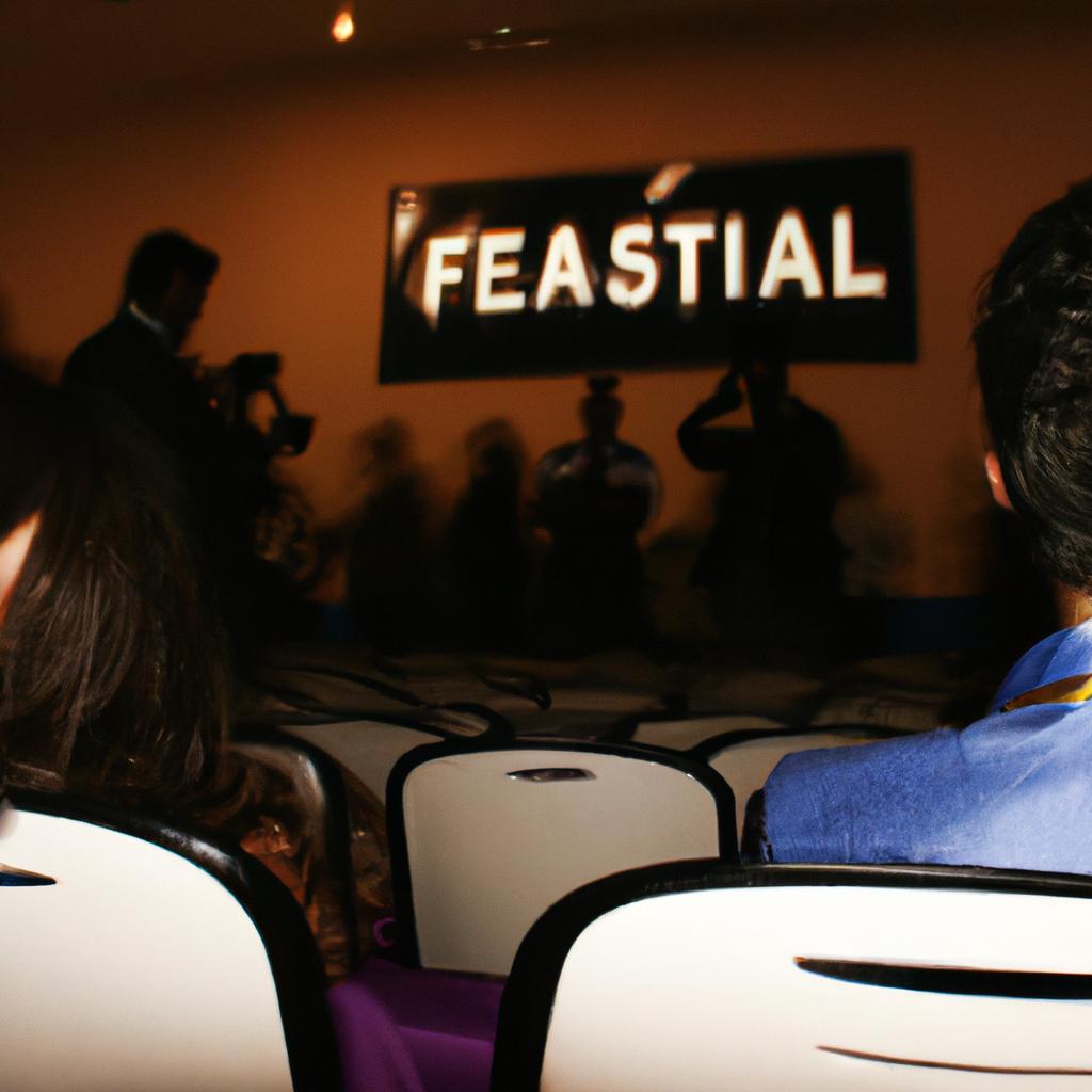 Person attending film festival event